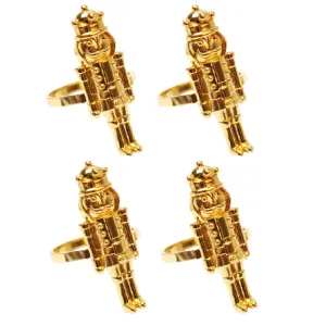 Christmas Nutcracker Soldier Napkin Rings Set of 4