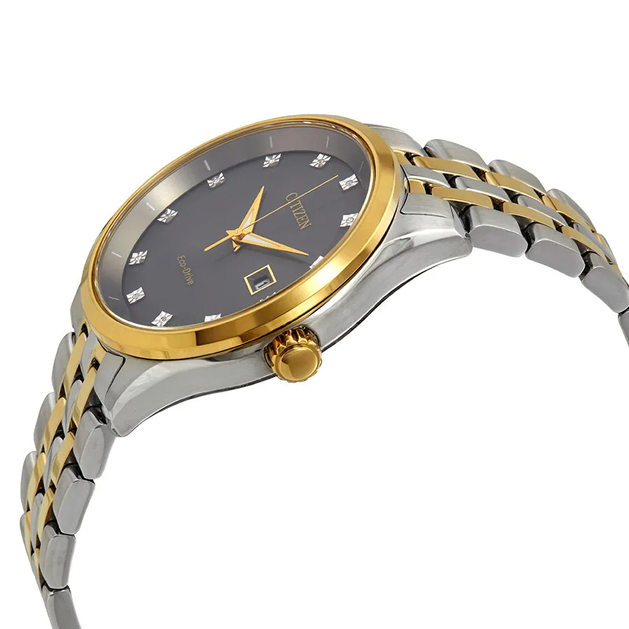 Citizen Corso Diamond Grey Dial Two-tone Men's Watch BM7258-54H