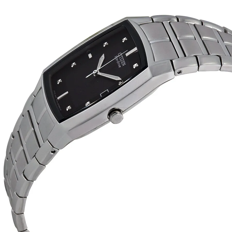 Citizen Eco Drive Black Dial Stainless Steel Men's Watch BM6550-58E