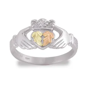 Claddagh II - Sterling Silver Black Hills Gold Ring