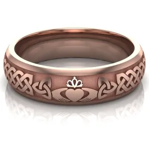 Claddagh Wedding Ring UCL1-14R6M - 14K Rose Gold