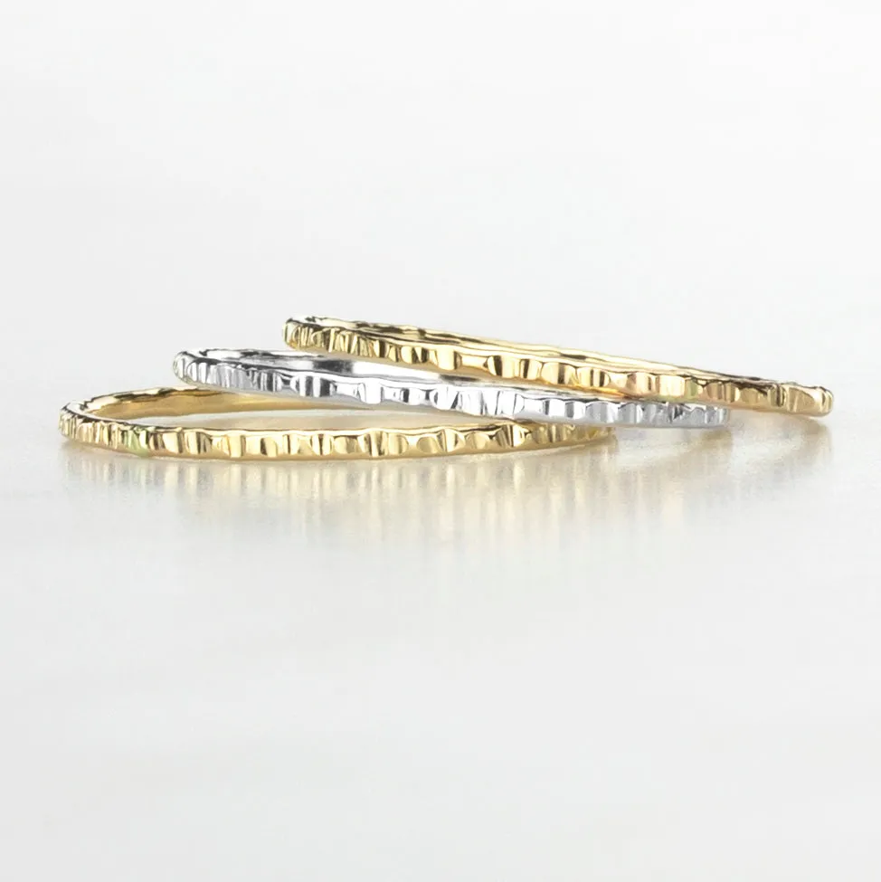 Classic Gold and Silver Two Toned Stack Ring Set