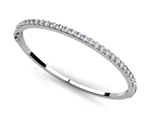 Classic Lab-Grown Diamond Bangle with 0.98 ct.(finished) 1.8mm