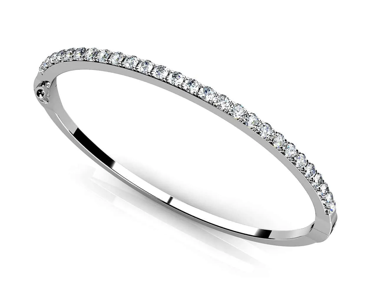 Classic Lab-Grown Diamond Bangle with 2.03 ct.(finished) 2.7mm
