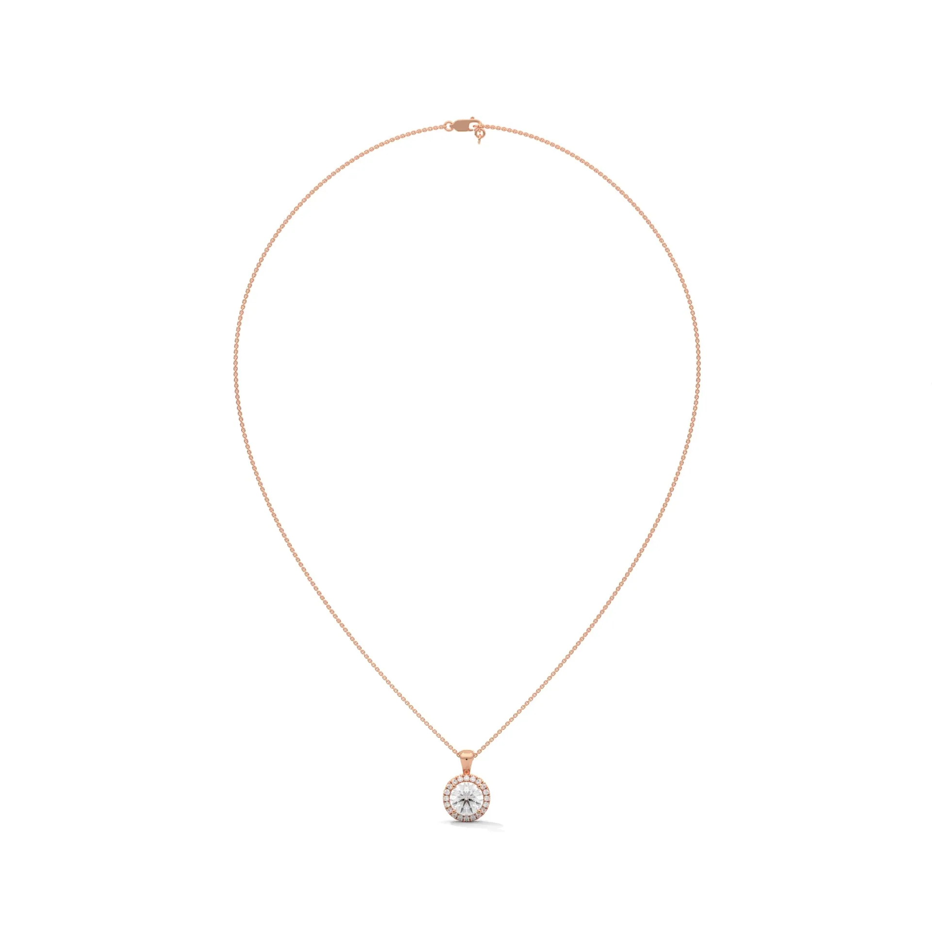 Classic Round Halo Pendant