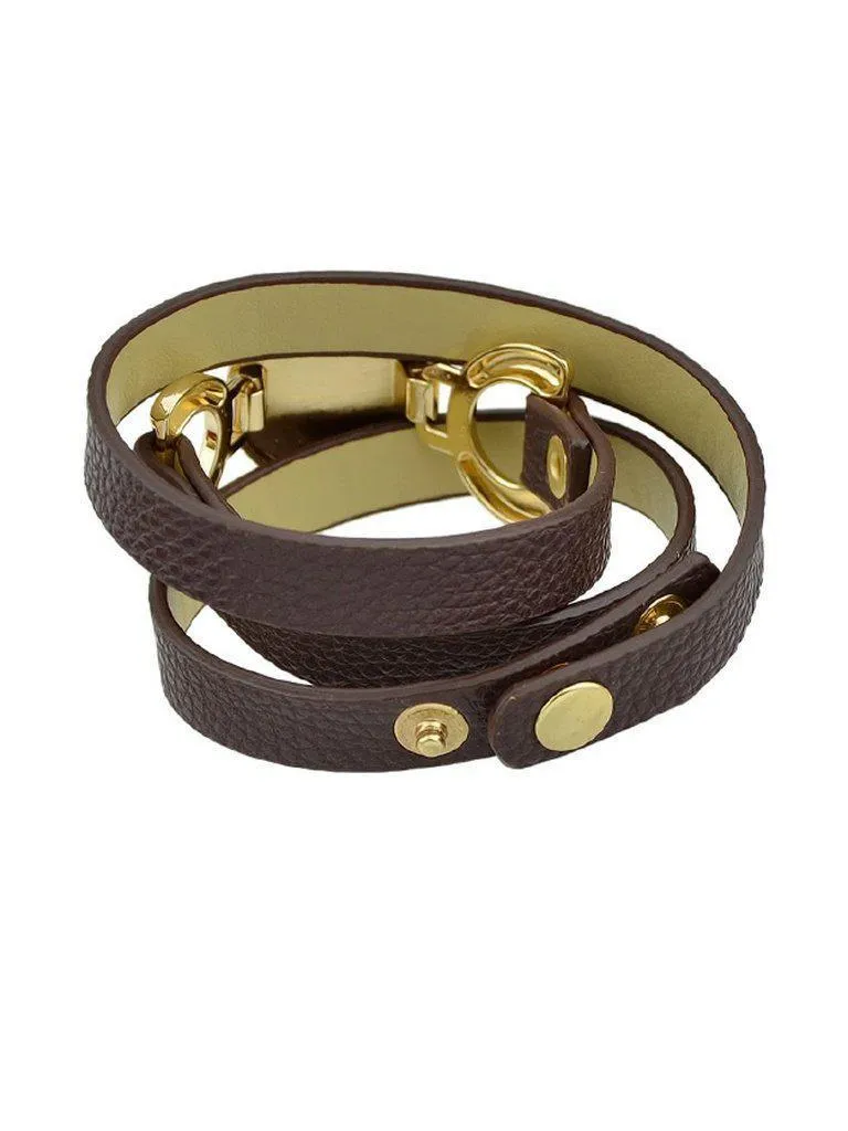 Coffee Multi-Layer Winding Wide Bracelet