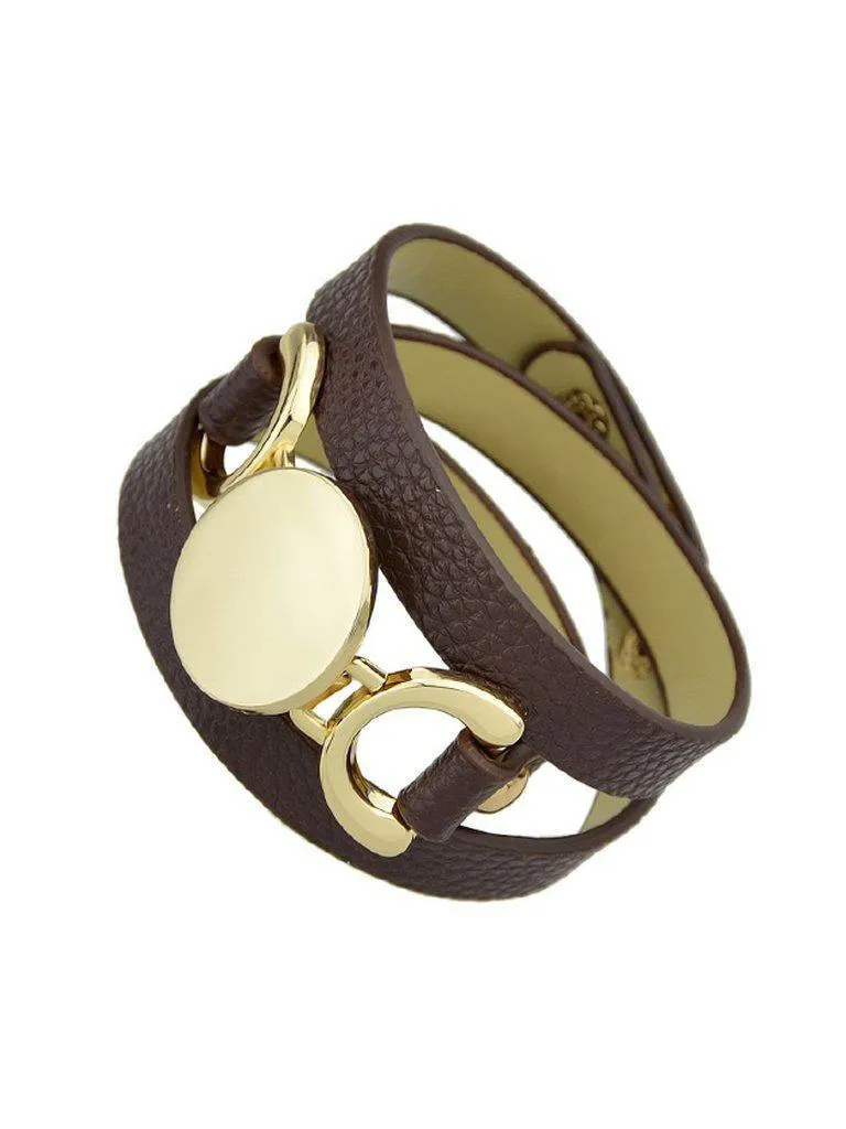 Coffee Multi-Layer Winding Wide Bracelet