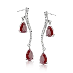 Color Earring in 18k Gold with Diamonds