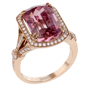 Color Ring in 18k Gold with Diamonds