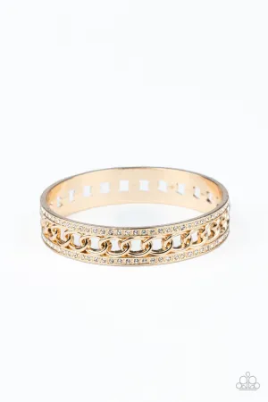 Couture Court Gold Paparazzi Bracelet