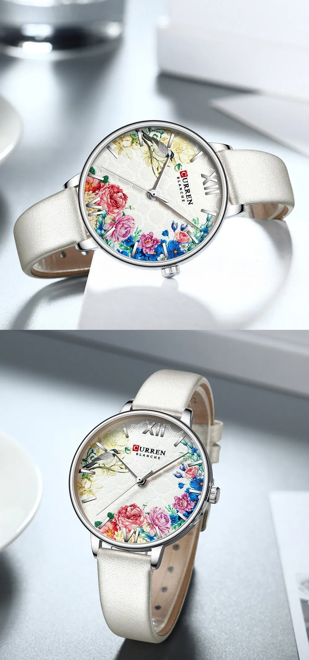 CURREN Elegant Women Watches Top Luxury Brand Quartz Lady Waterproof Wristwatch Fashion Leather Ladies Watch Gift for Wife 2022