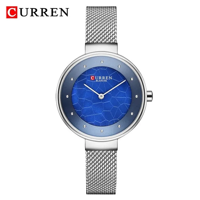 CURREN Fashion Luxury Brand Women Quartz Watch Mesh Belt Thin Ladies Wrist Watch For Montre Femme 2022 Female Bracelets Watches