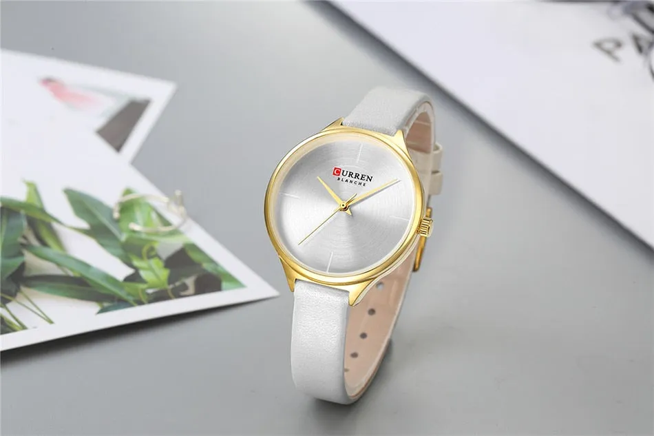 CURREN Fashion Simple Women Watches Luxury Brand Leather/Stainless Steel Quartz Watch Ladies Waterproof Clock relogio feminino