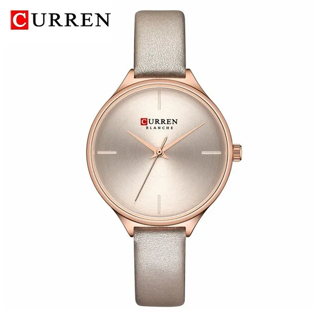 CURREN Fashion Simple Women Watches Luxury Brand Leather/Stainless Steel Quartz Watch Ladies Waterproof Clock relogio feminino