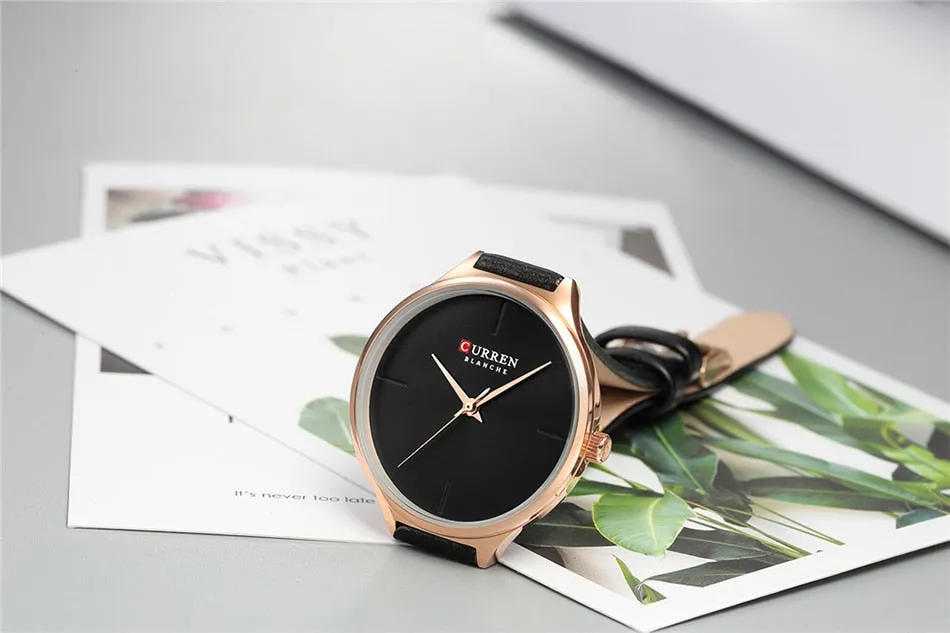 CURREN Fashion Simple Women Watches Luxury Brand Leather/Stainless Steel Quartz Watch Ladies Waterproof Clock relogio feminino