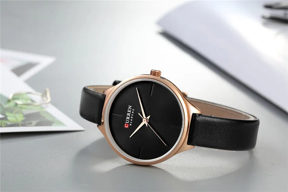 CURREN Fashion Simple Women Watches Luxury Brand Leather/Stainless Steel Quartz Watch Ladies Waterproof Clock relogio feminino