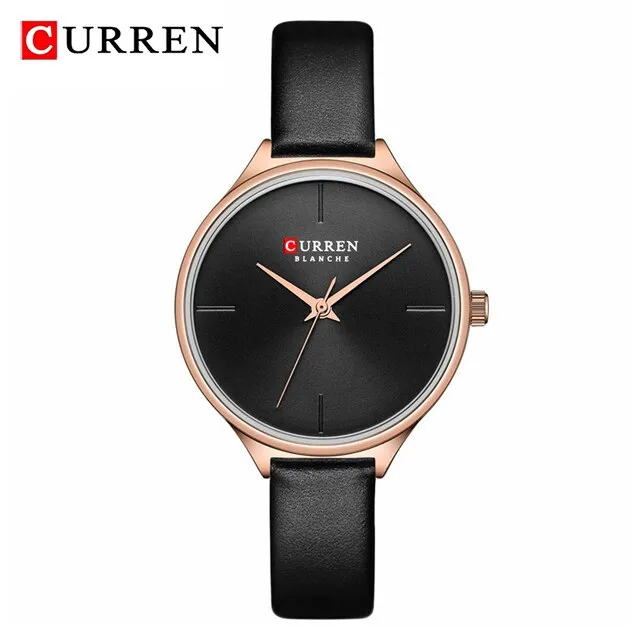 CURREN Fashion Simple Women Watches Luxury Brand Leather/Stainless Steel Quartz Watch Ladies Waterproof Clock relogio feminino