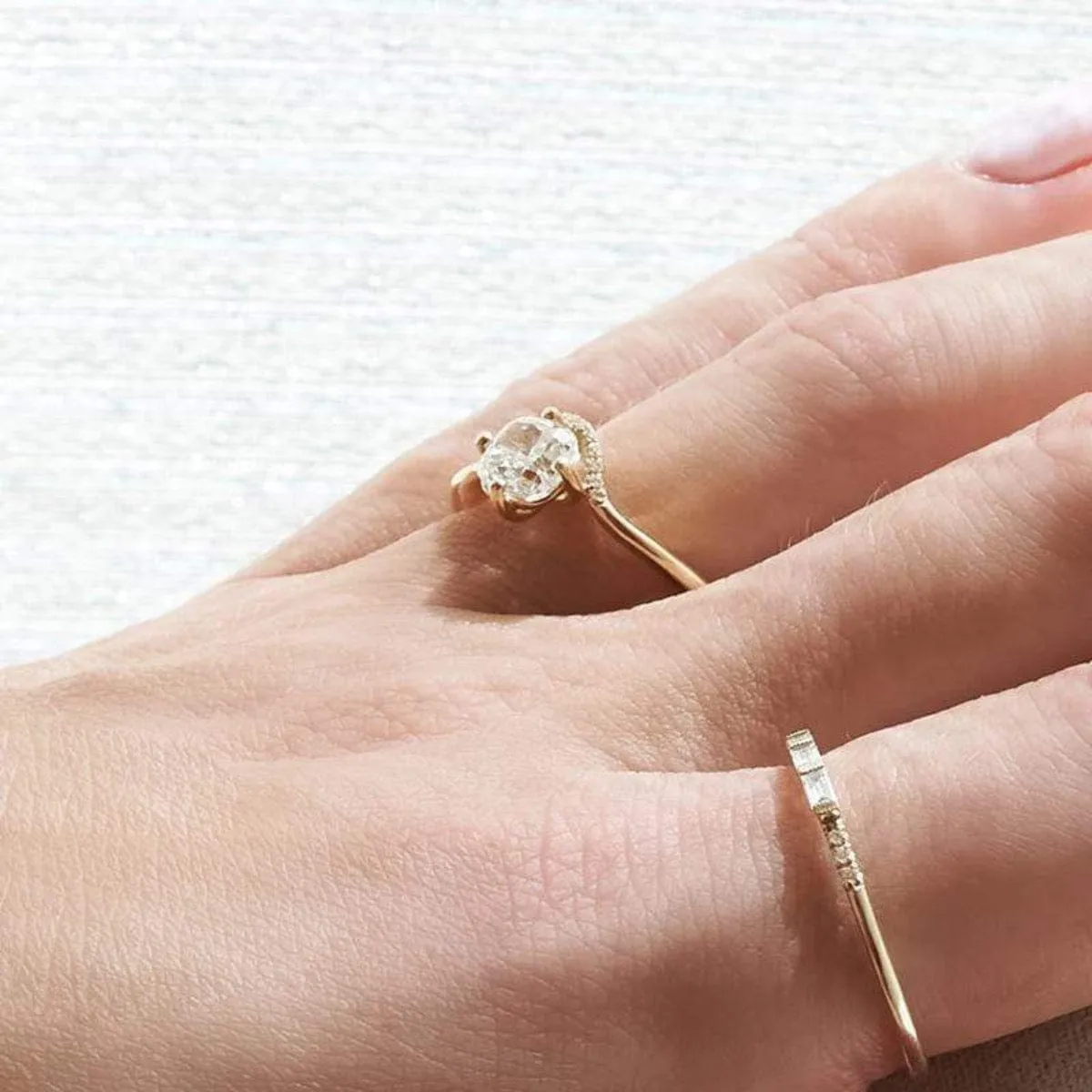 Cushion Diamond Crown Ring