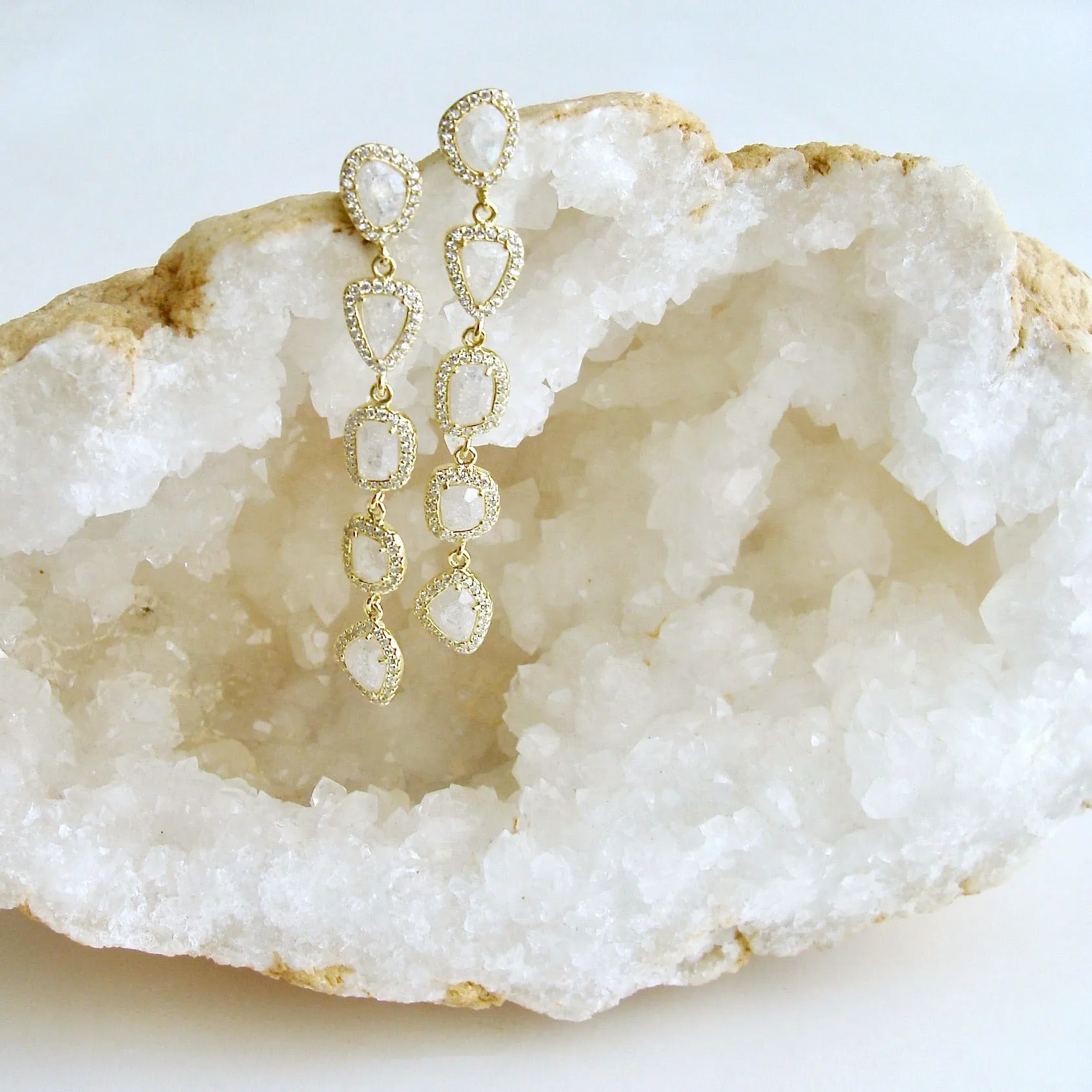 CZ Duster Earrings - Tallia Earrings