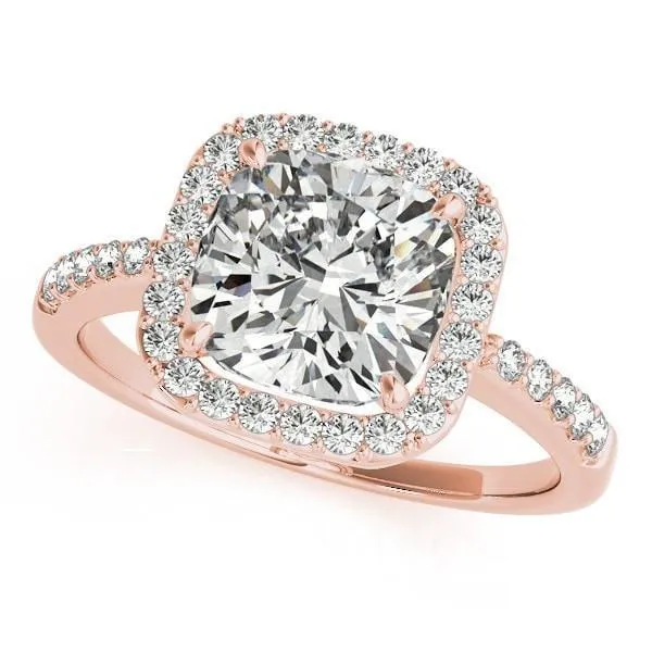 Dalena Cushion Moissanite Halo Engagement Ring