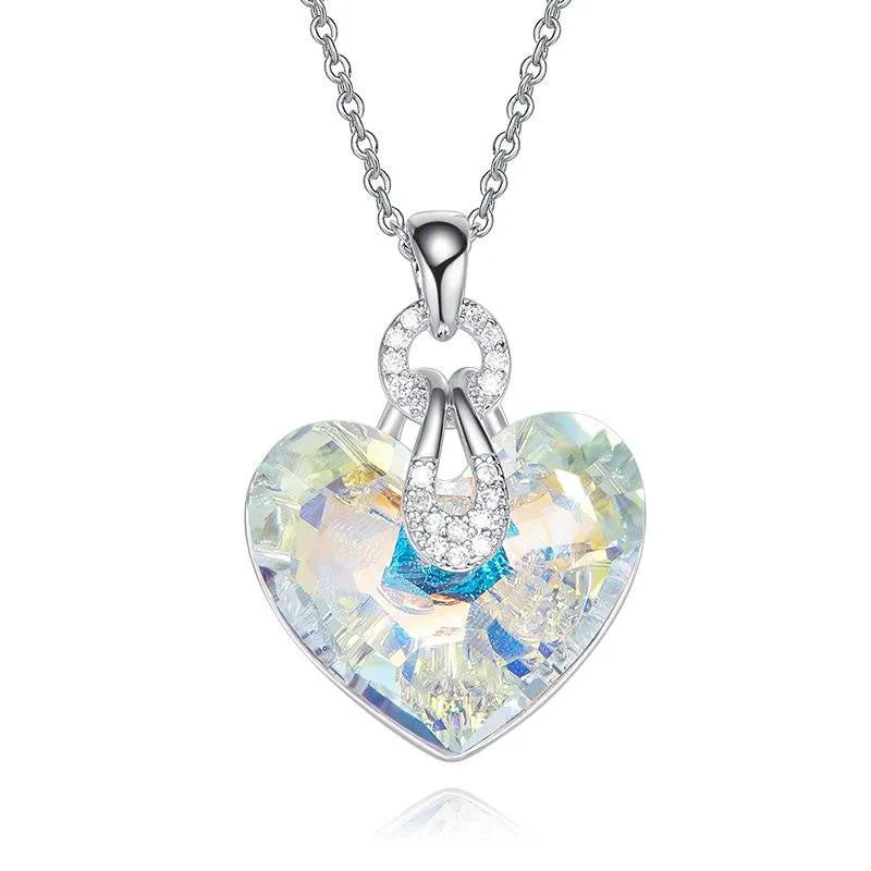 Davena Blue AB Color Heart Shaped Pendants
