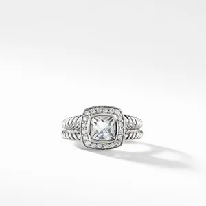 David Yurman Petite Albion Ring with White Topaz and Diamonds