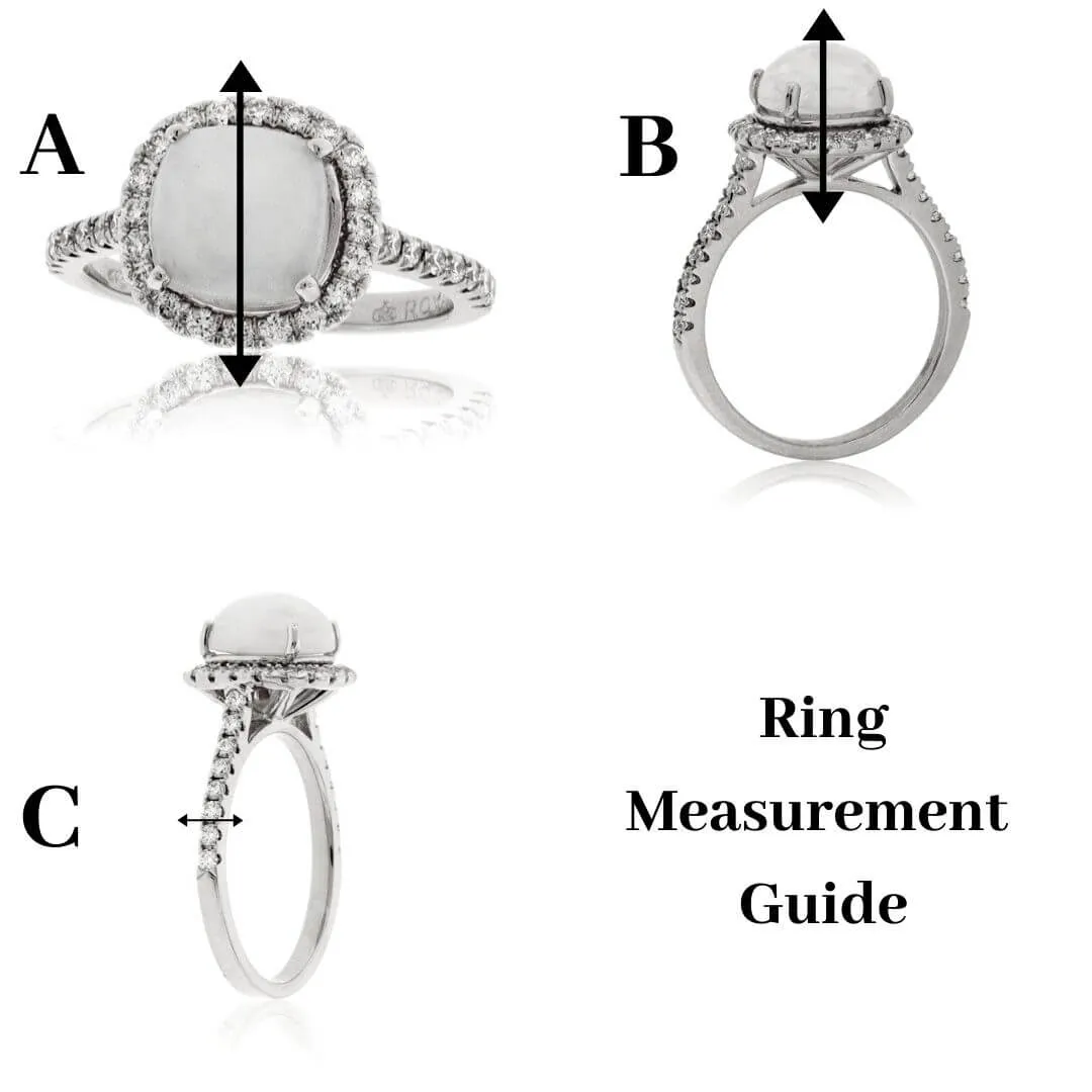 Diamond & Round CZ Center Stone Engagement Ring