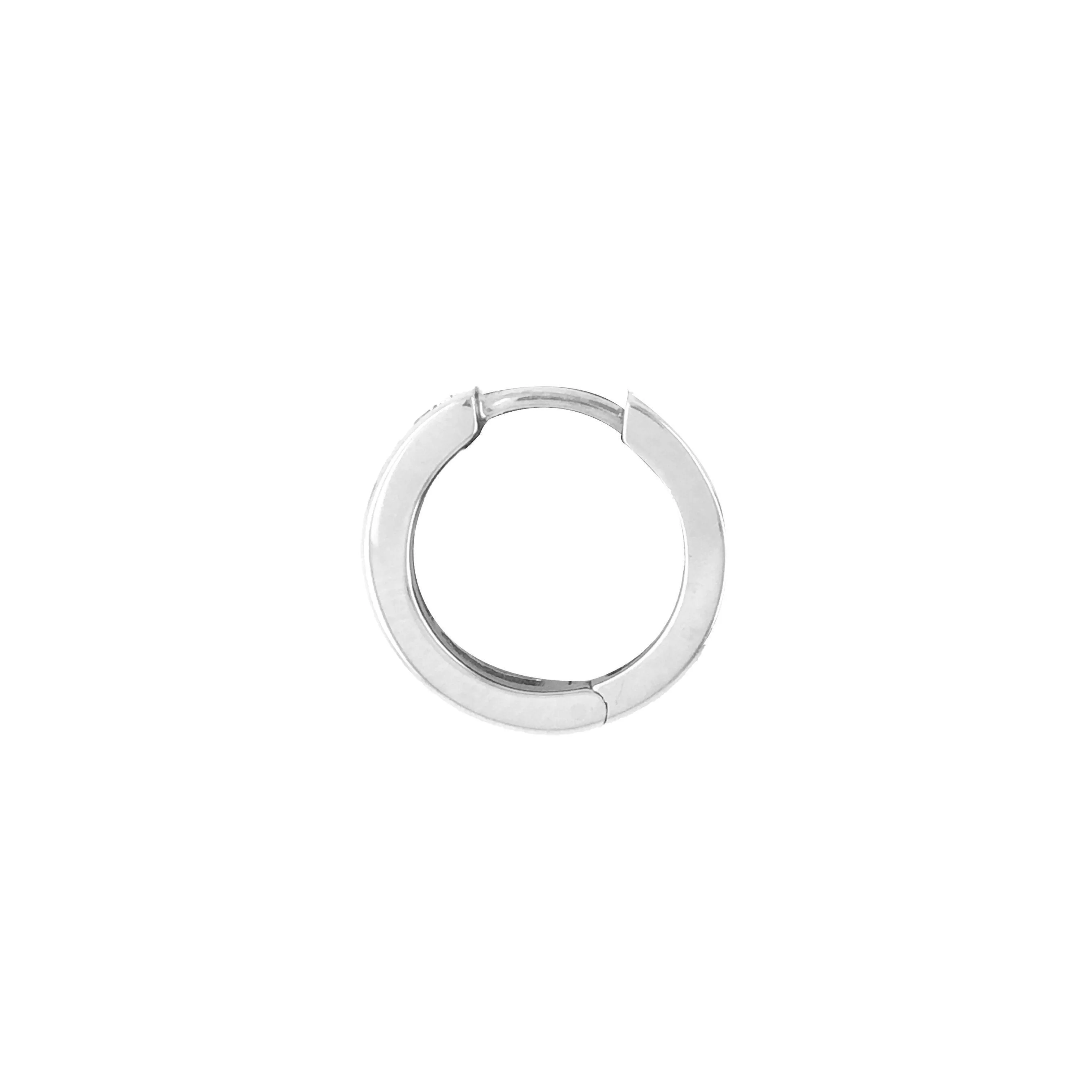 Diamond Classic Huggies set with 0.15tdw in 10K White Gold