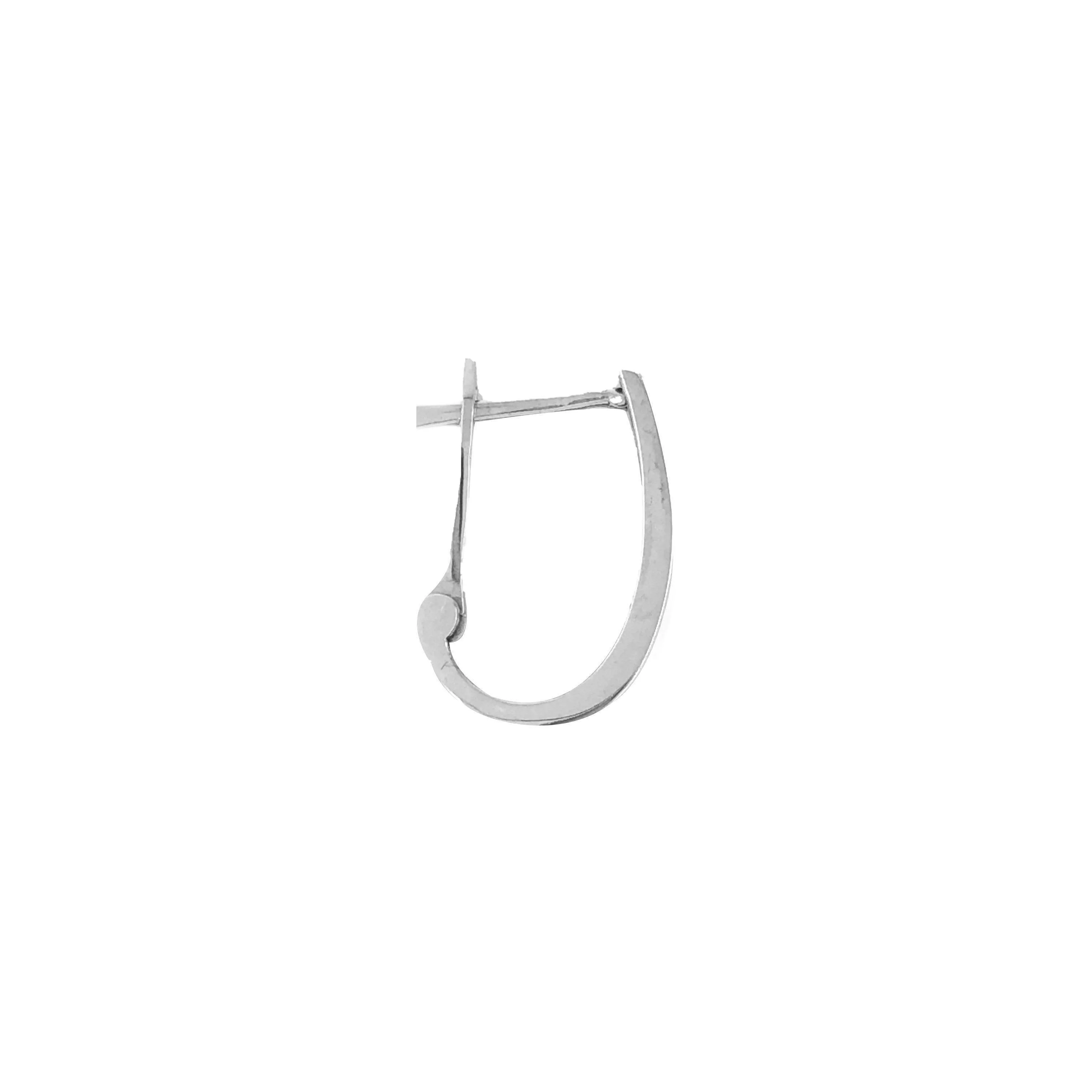 Diamond Classic J Hoop set with 0.15tdw in 10K White Gold