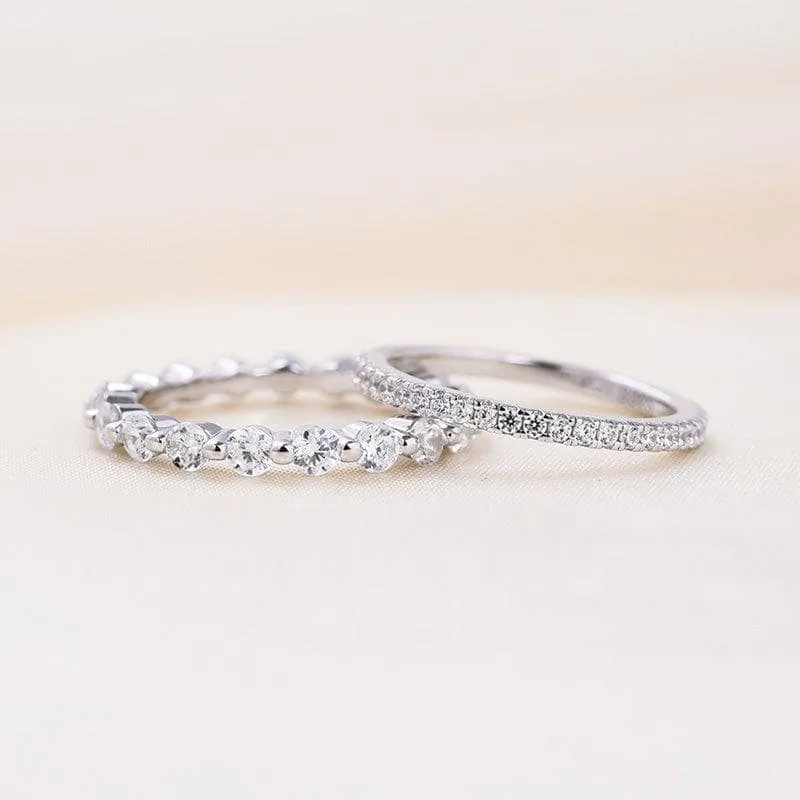 Diamond Cushion Cut 3-Pcs Wedding Ring