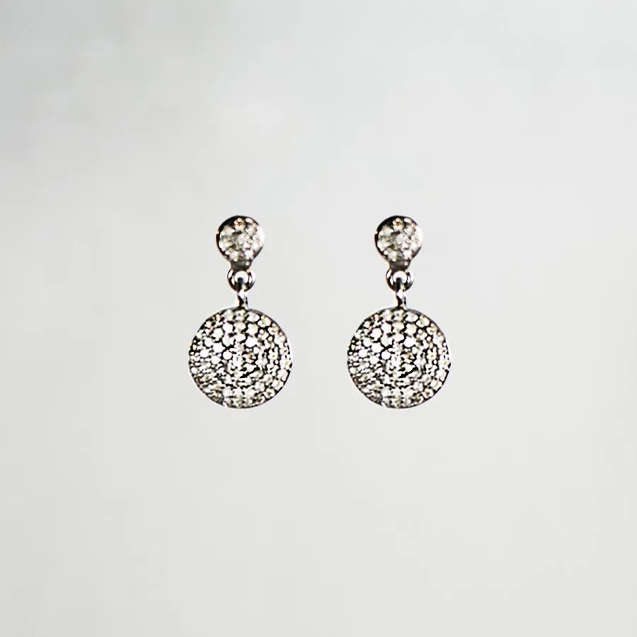 Diamond Disc Earrings