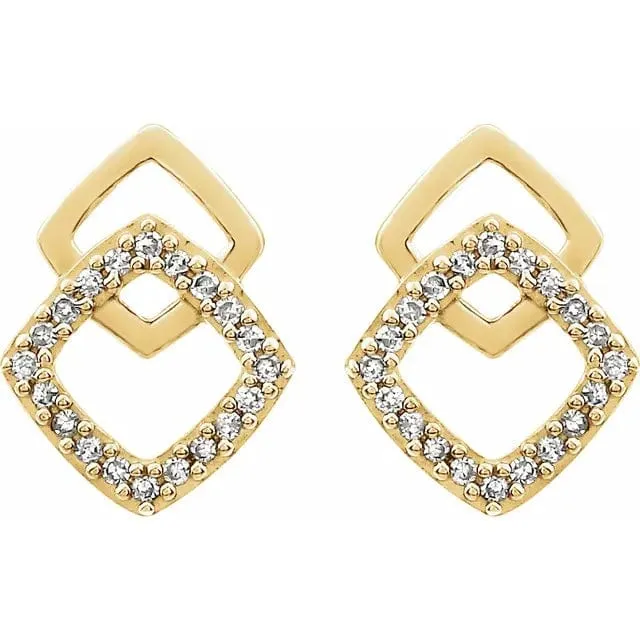 Diamond Geometric Earrings - Special Order