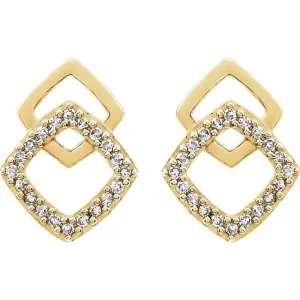 Diamond Geometric Earrings - Special Order