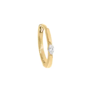 Diamond Marquise Huggie Earring 14K