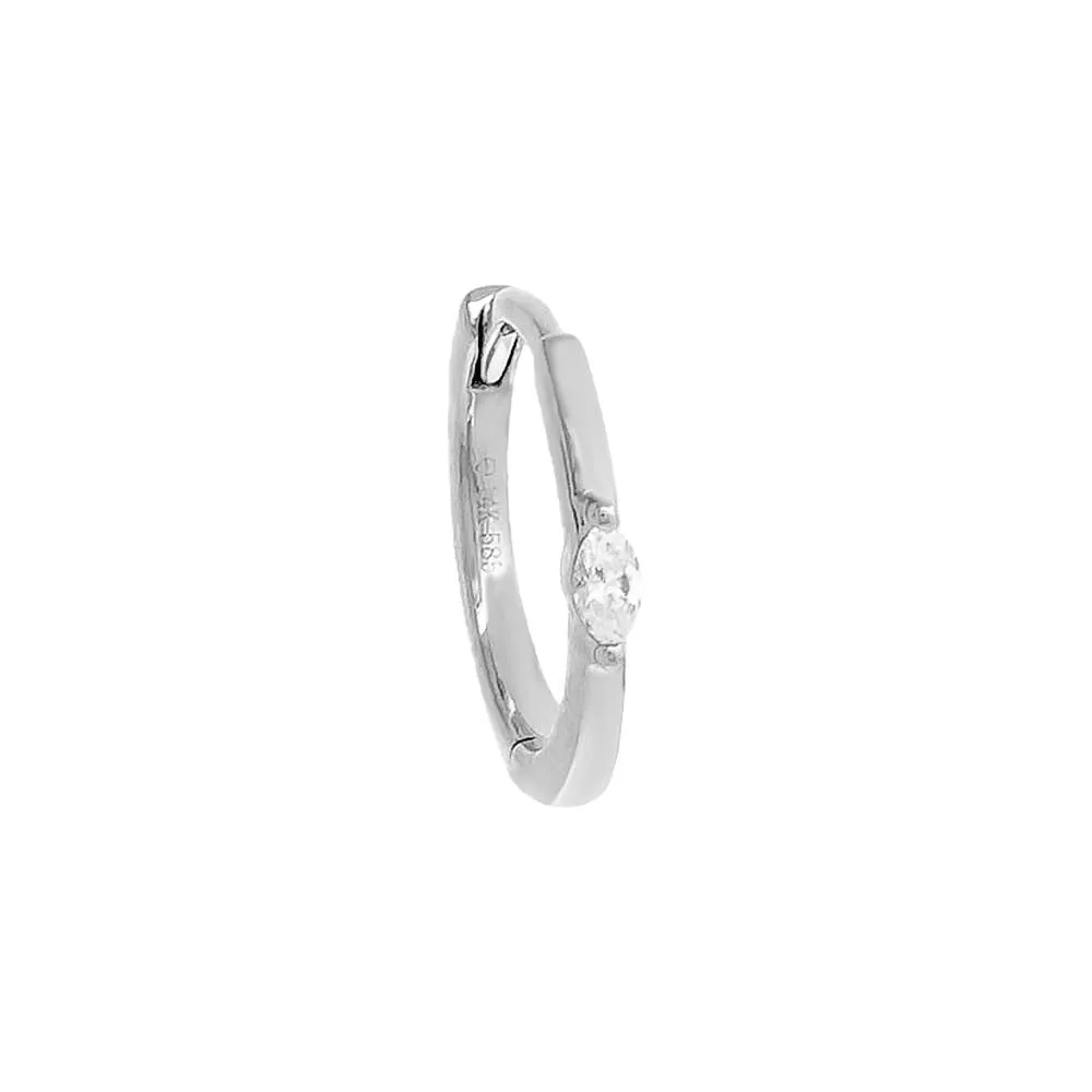 Diamond Marquise Huggie Earring 14K