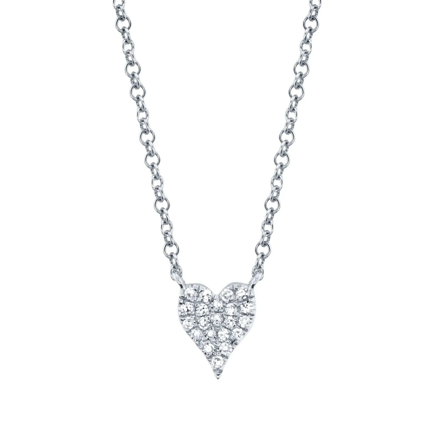 Diamond Pave Heart Necklace