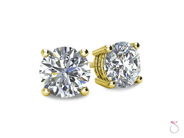 Diamond Solitaire Stud Earrings 1/2ct in 14K White Gold Sale