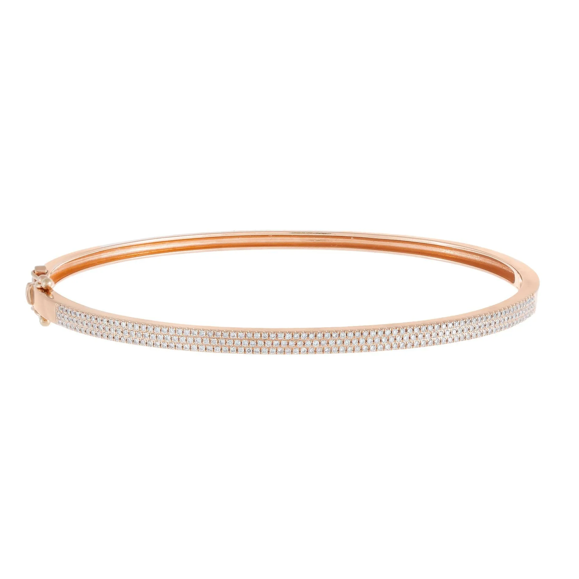 Diamond Triple Row Bangle 14K