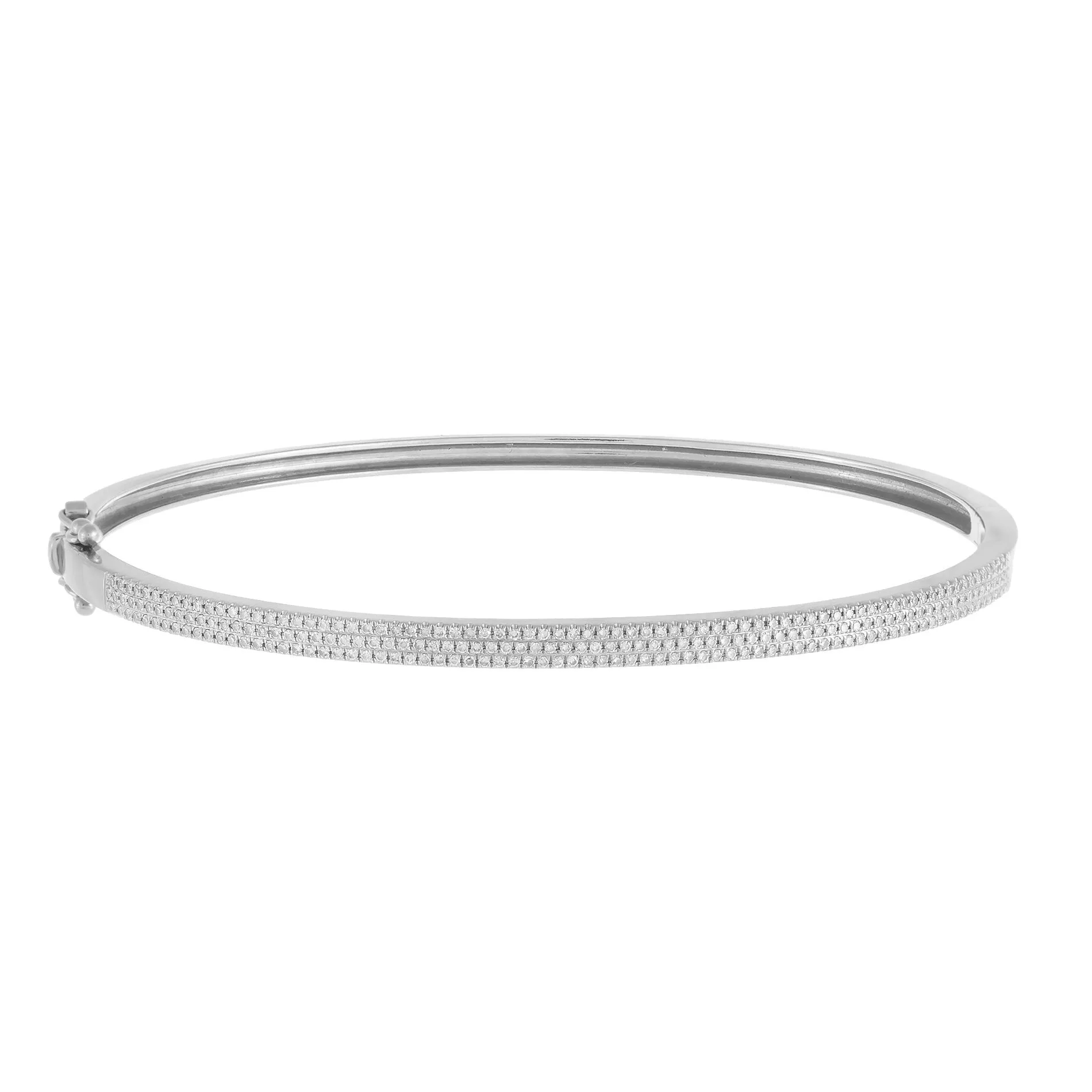 Diamond Triple Row Bangle 14K