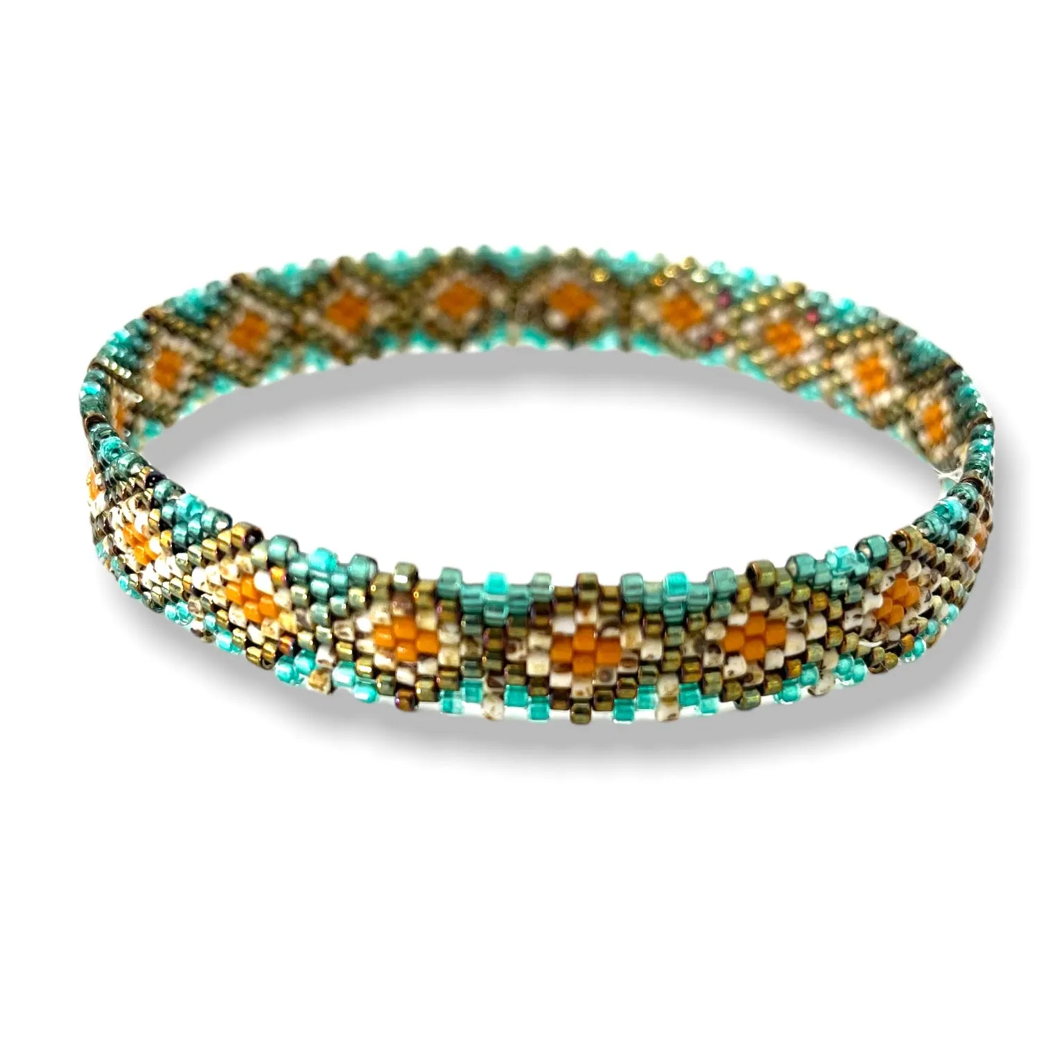DIY Loom Pattern - Bracelet AQUA GREEN