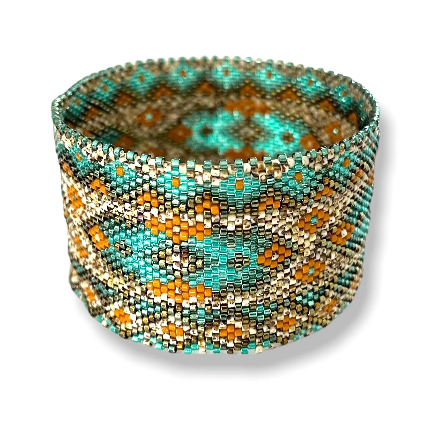 DIY Loom Pattern - Bracelet AQUA GREEN
