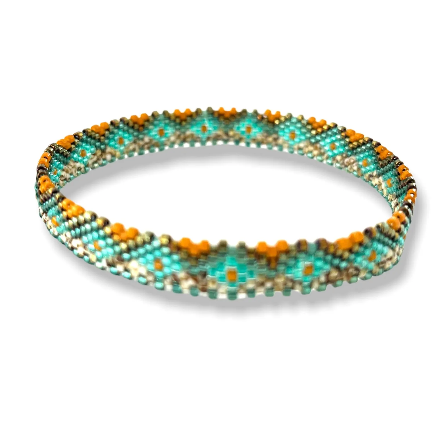 DIY Loom Pattern - Bracelet AQUA GREEN