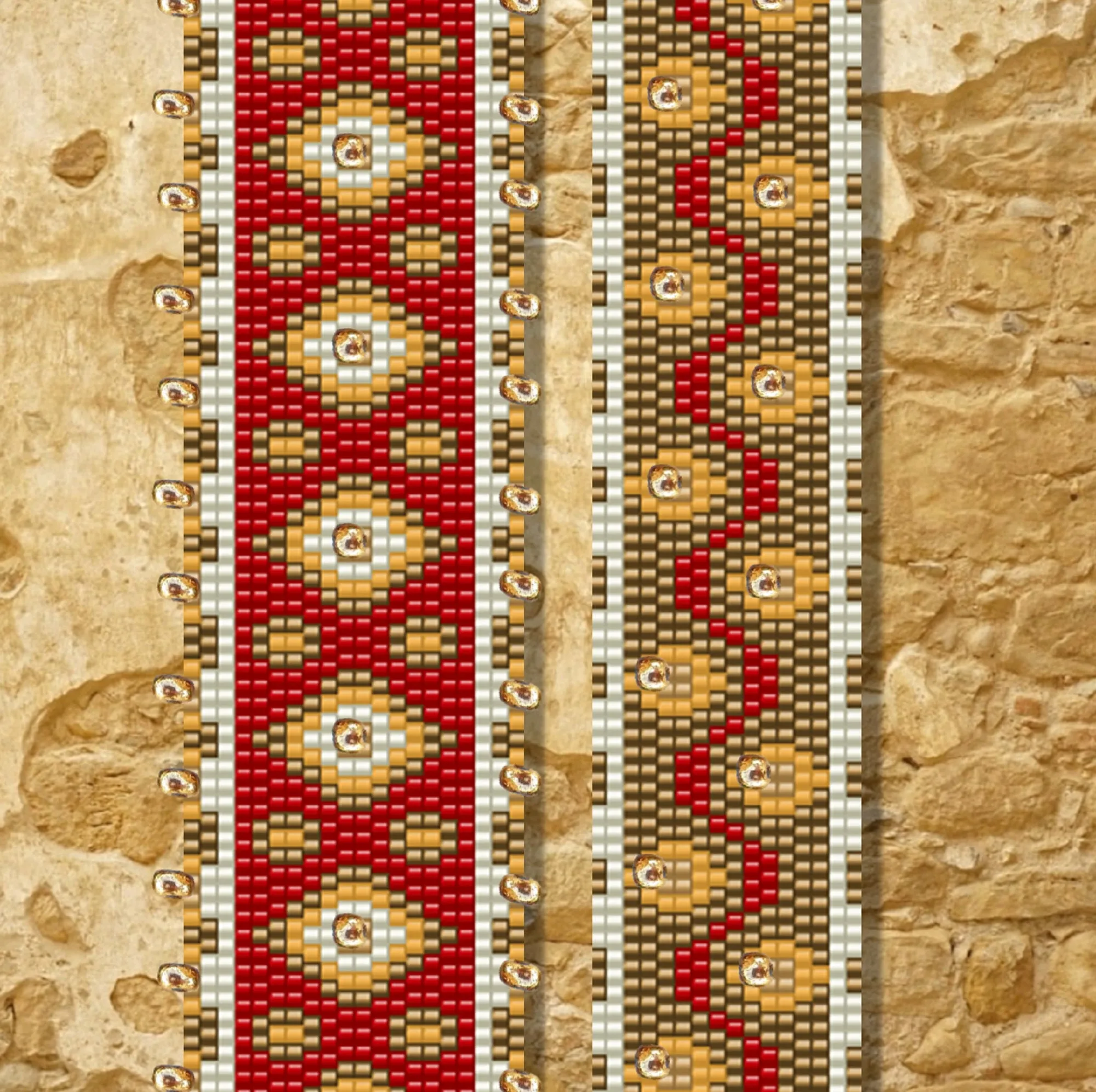 DIY Vertical Peyote Pattern - 2 Bracelets VENCE