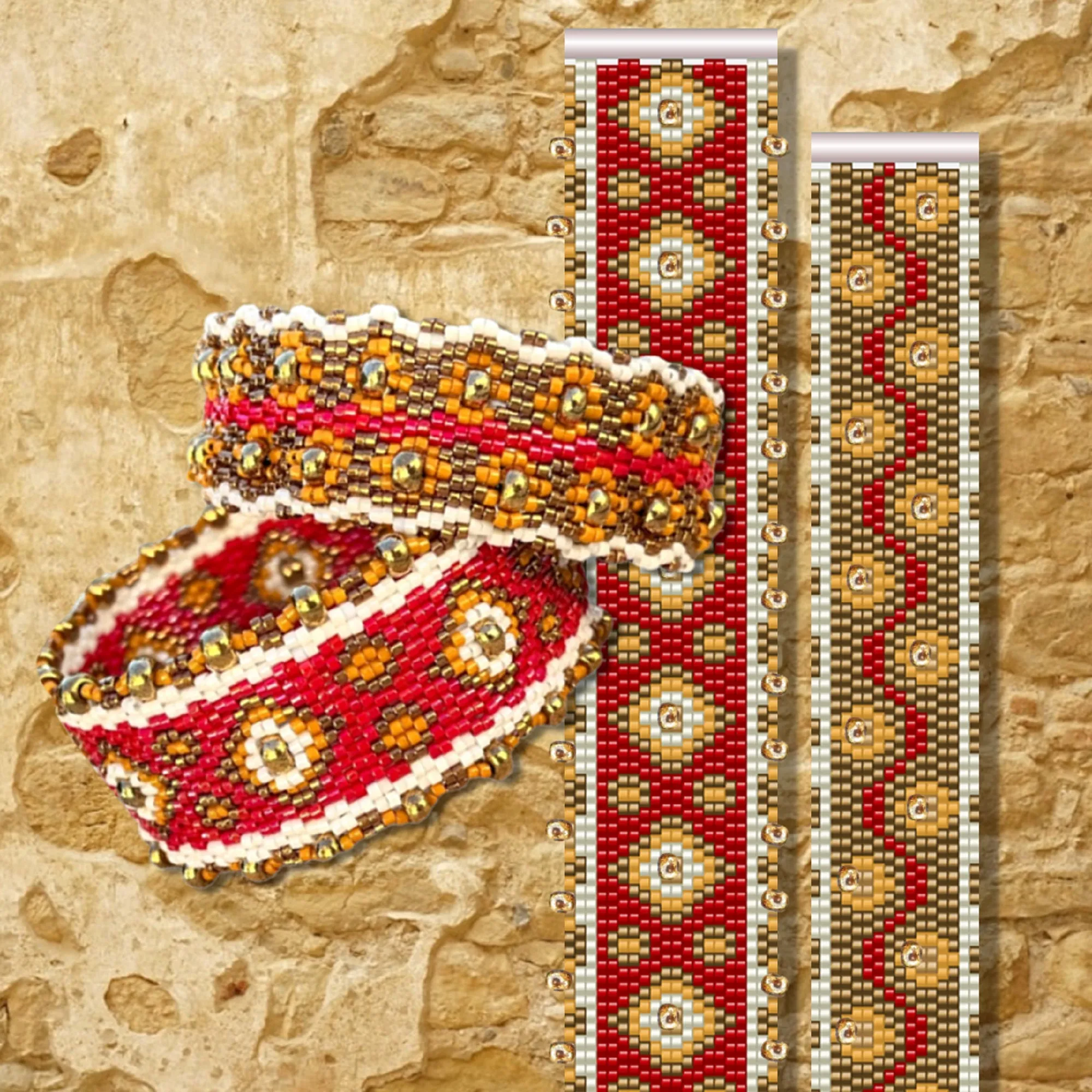 DIY Vertical Peyote Pattern - 2 Bracelets VENCE