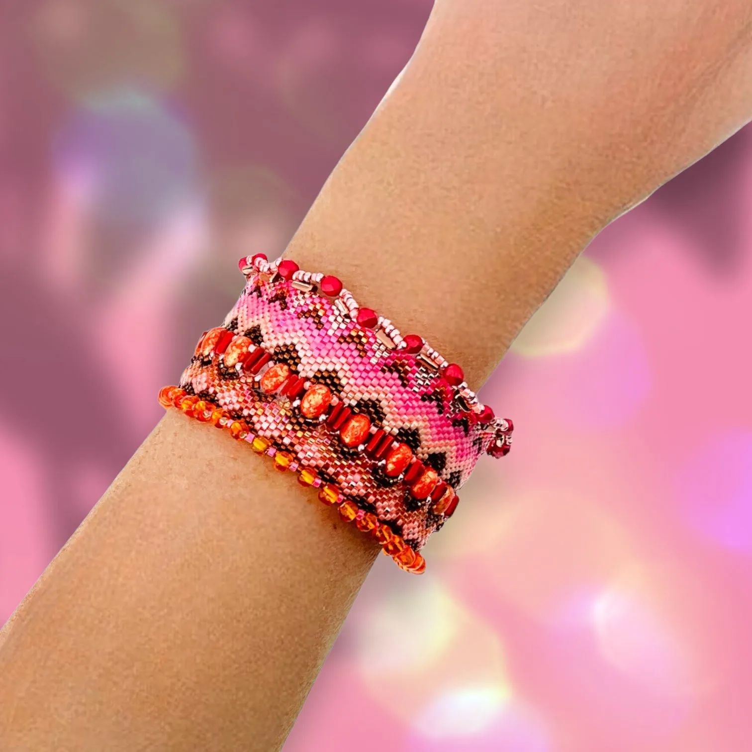 DIY Vertical Peyote Pattern - Bracelet CALAMONDIN