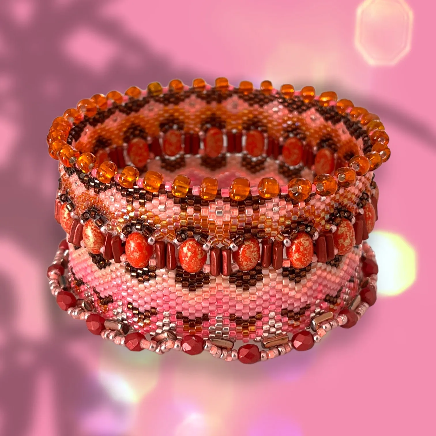 DIY Vertical Peyote Pattern - Bracelet CALAMONDIN