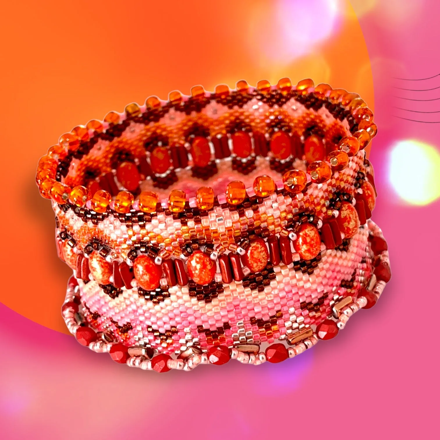 DIY Vertical Peyote Pattern - Bracelet CALAMONDIN