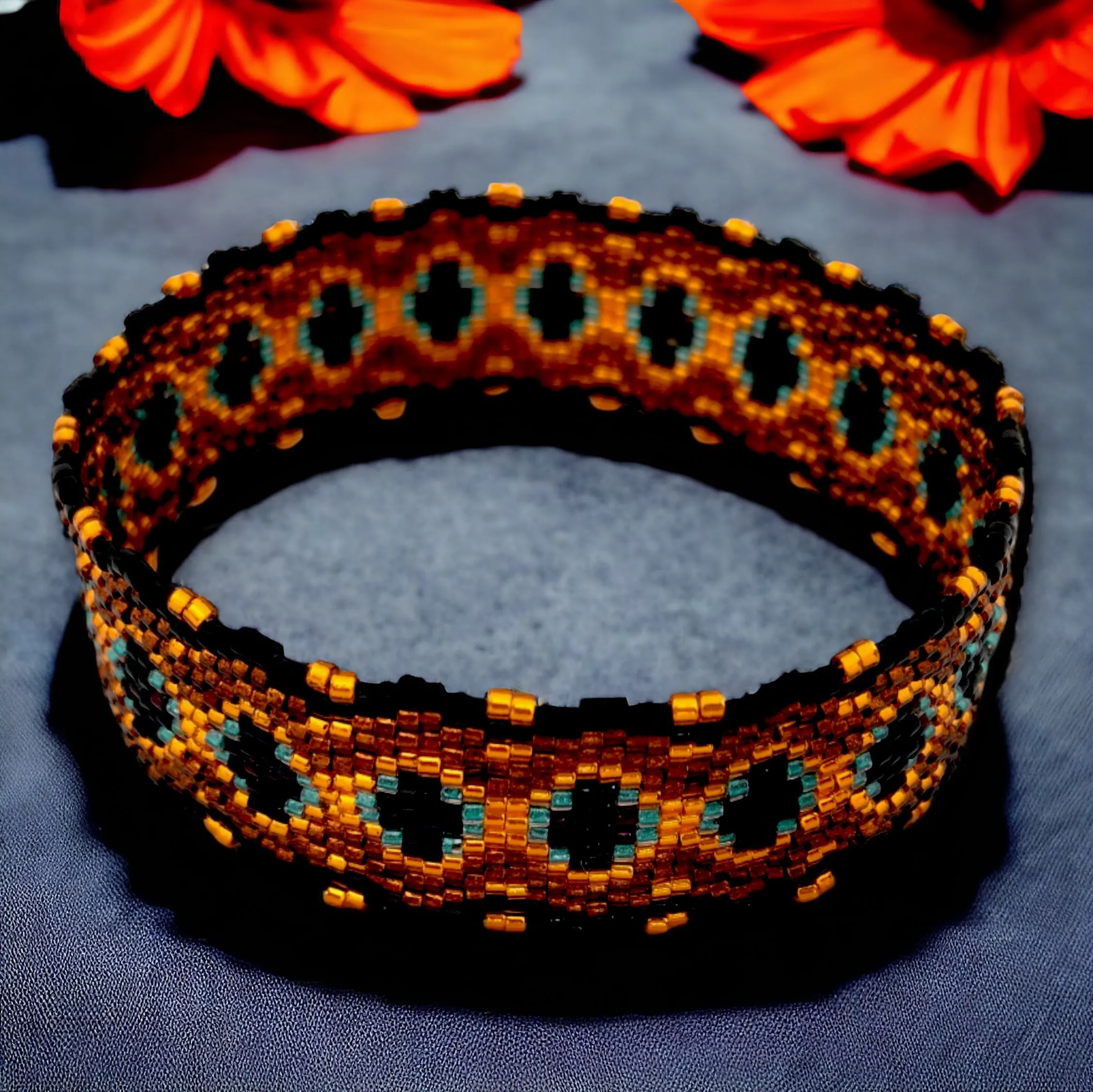 DIY Vertical Peyote Pattern - Bracelet CAPRI