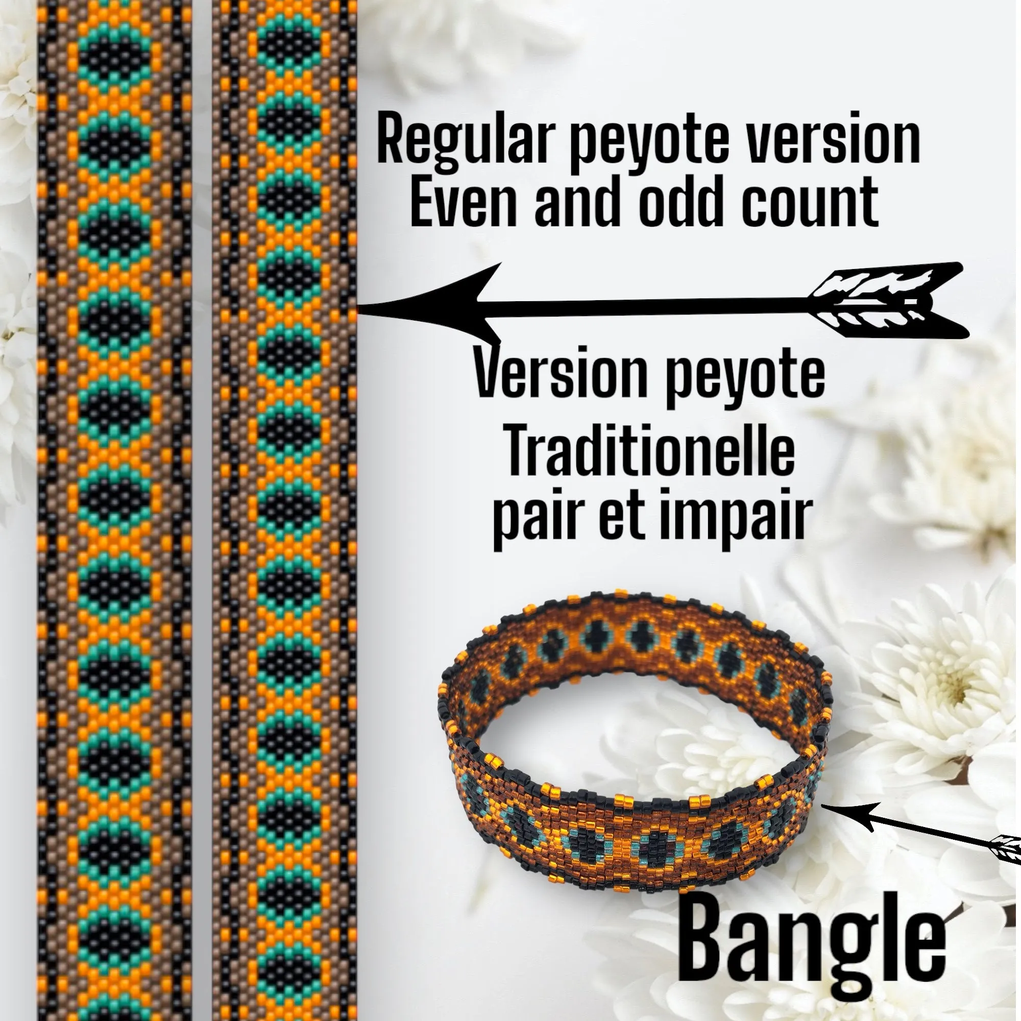 DIY Vertical Peyote Pattern - Bracelet CAPRI