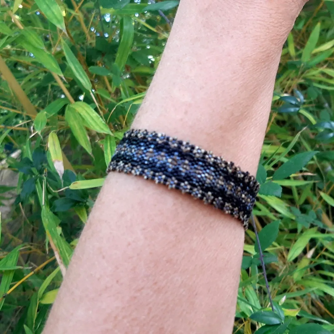 DIY Vertical Peyote Pattern - Bracelet DARK BROWN PRIMEROSE
